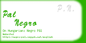 pal negro business card